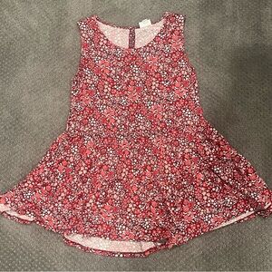 Lularoe Eliana Floral Pink and White Women’s Ruffled Tank Top Size Small